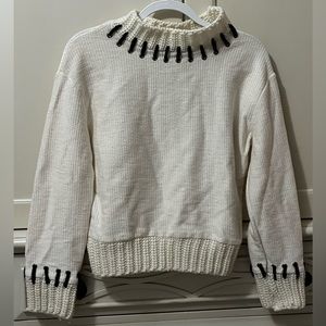 ZARA White Detailed Sweater